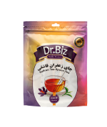دمنوش چای سیاه زغفرانی قاشقی