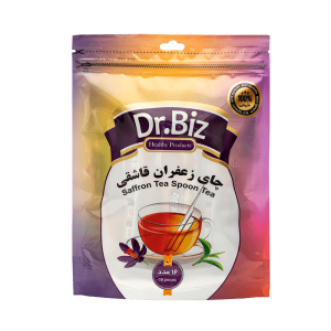 دمنوش چای سیاه زغفرانی قاشقی