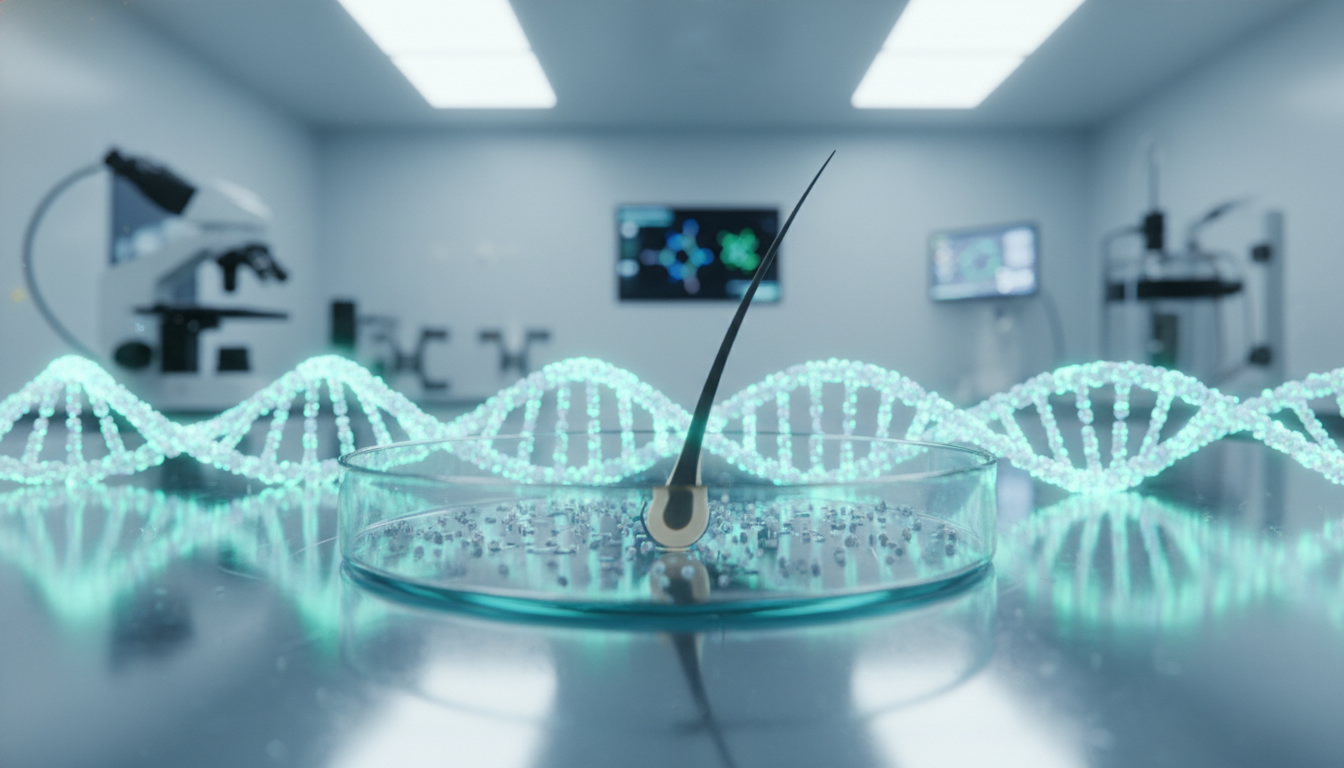 نمایش ساختار ژنتیکی و فولیکول مو مرتبط با ریزش موی ارثی