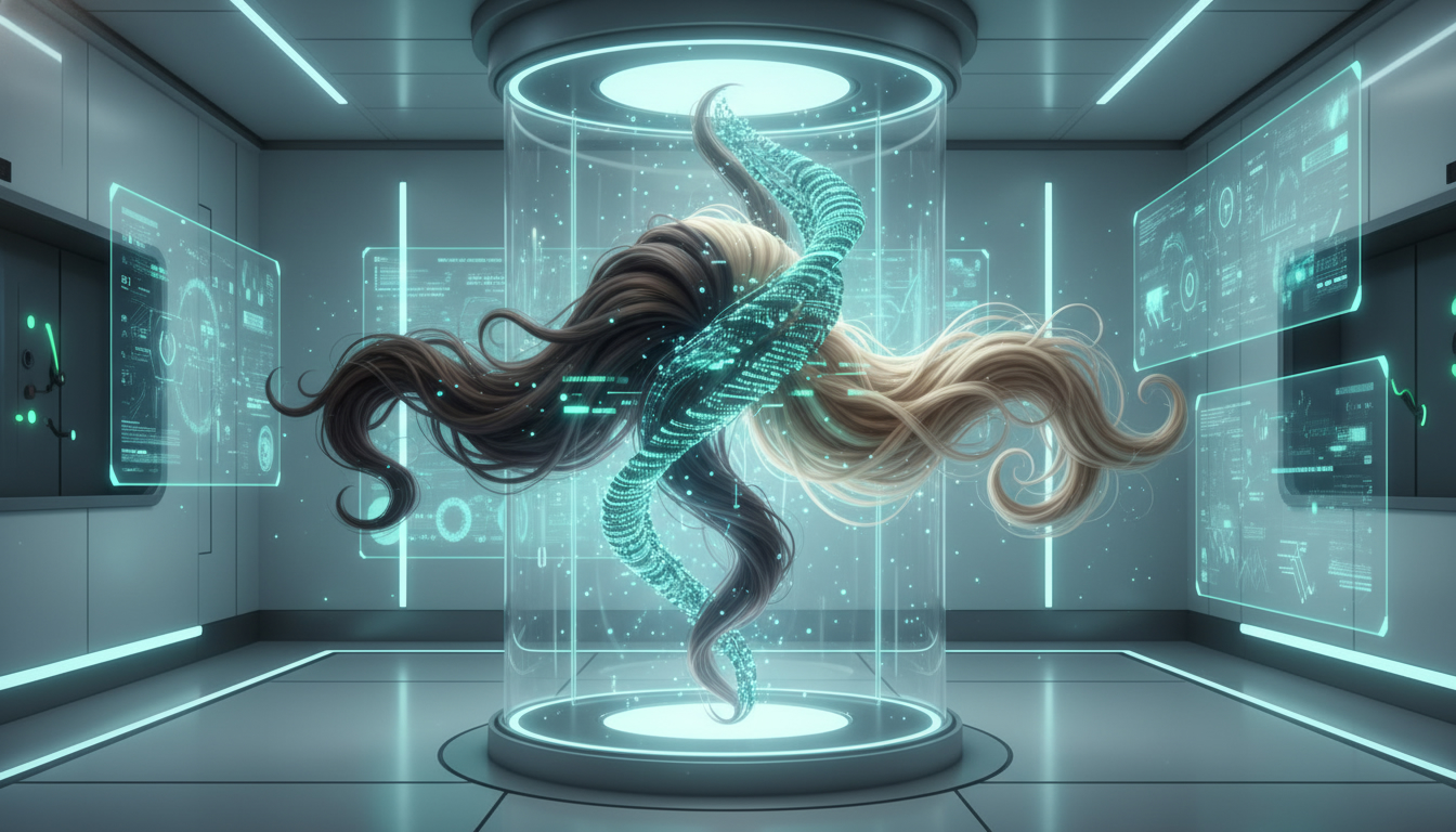 تصویر میکروسکوپی از یک فولیکول مو که با پپتایدها تقویت شده است